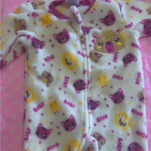 Adorable White and Pink Baby One Piece